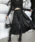 Crinkle Gloss Maxi Skirt
